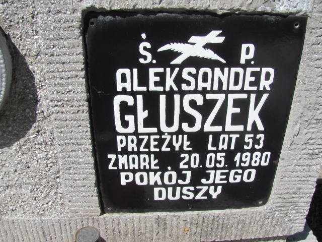 Aleksander GŁUSZEK Olkusz - Grobonet - Wyszukiwarka osób pochowanych