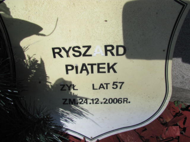 Ryszard PIĄTEK 1949 Olkusz - Grobonet - Wyszukiwarka osób pochowanych