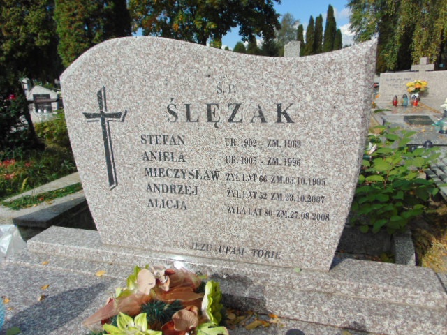 Aniela ŚLĘZAK 1904 Olkusz - Grobonet - Wyszukiwarka osób pochowanych