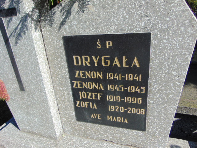 Zenona DRYGAŁA 1944 Olkusz - Grobonet - Wyszukiwarka osób pochowanych