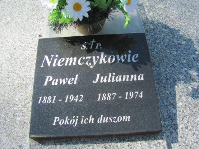 Paweł NIEMCZYK 1881 Olkusz - Grobonet - Wyszukiwarka osób pochowanych