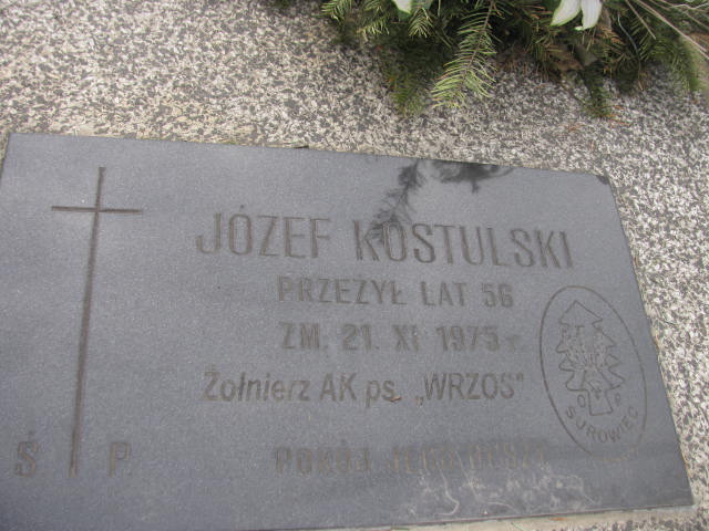 Józef KOSTULSKI 1919 Olkusz - Grobonet - Wyszukiwarka osób pochowanych