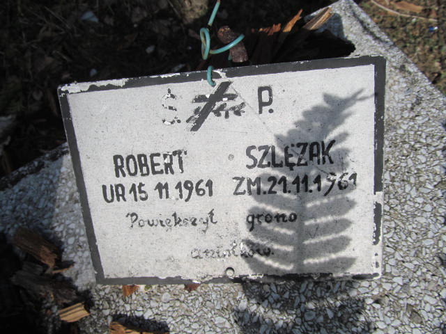 Robert SZLĘZAK 1961 Olkusz - Grobonet - Wyszukiwarka osób pochowanych