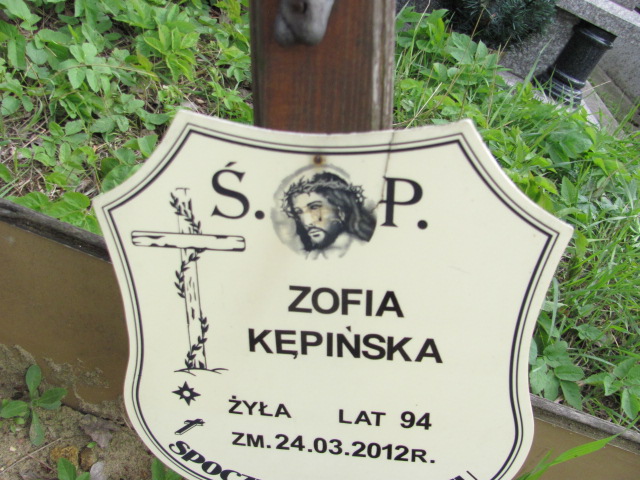 Zofia KĘPIŃSKA 1918 Olkusz - Grobonet - Wyszukiwarka osób pochowanych