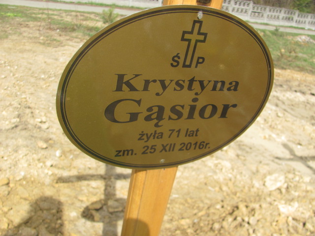 Krystyna GĄSIOR 1945 Olkusz - Grobonet - Wyszukiwarka osób pochowanych