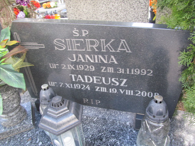 Tadeusz SIERKA 1924 Olkusz - Grobonet - Wyszukiwarka osób pochowanych